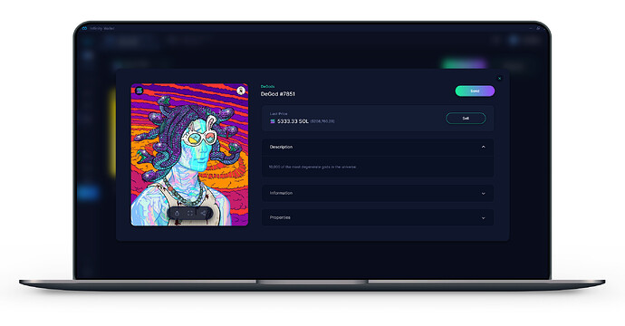 Infinity Wallet - Individual NFT stats and details