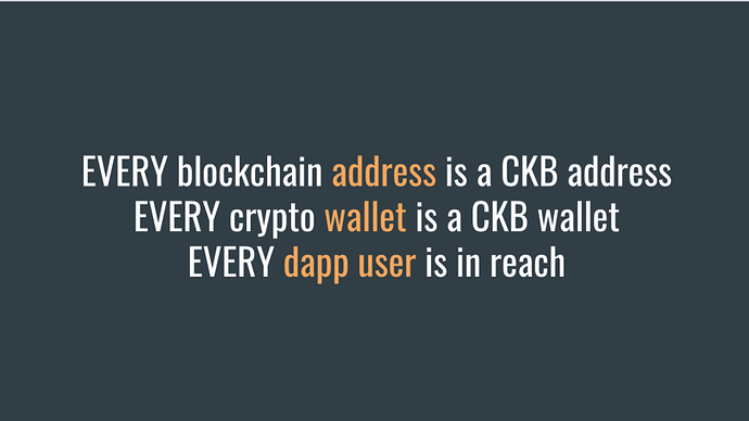 Todas las direcciones de blockchain pueden ser direcciones CKB