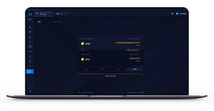 Infinity Wallet - DEX aggregator